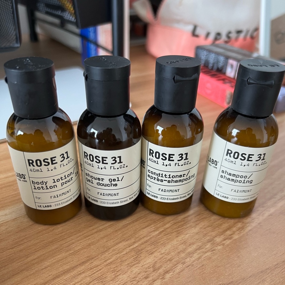 Le Labo 4pc gift set with conditioner, lotion, shampoo, and body gel